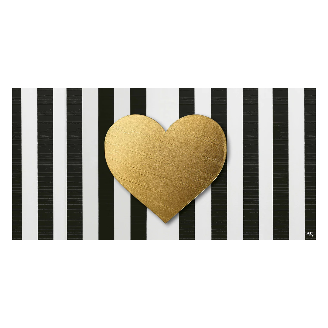 ALFOMBRA CORAZÓN DORADO