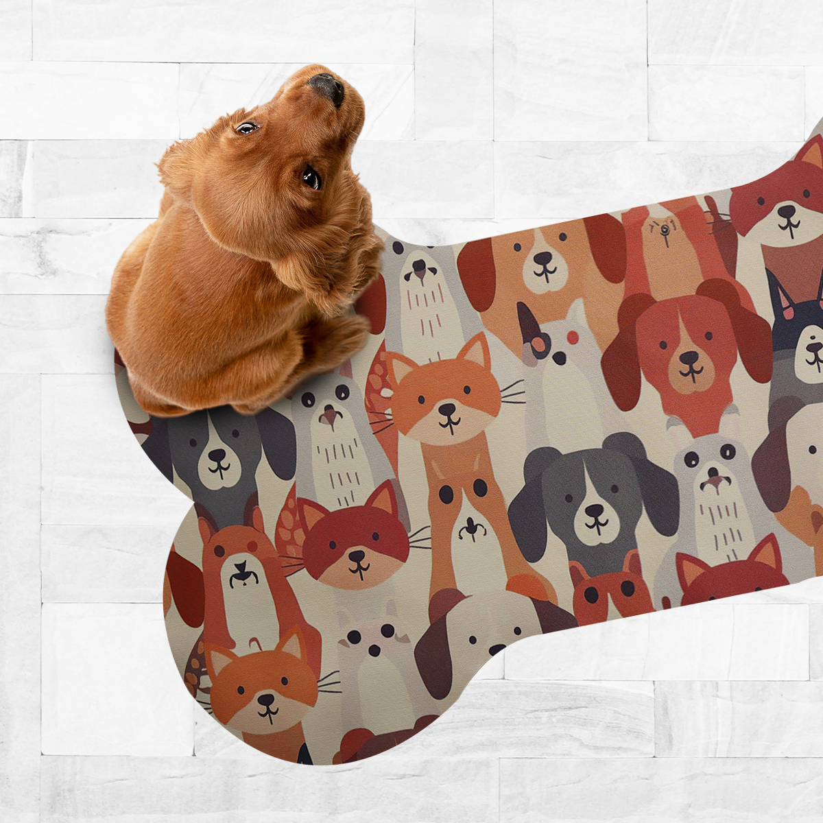 ALFOMBRA PET HUESO CARAS
