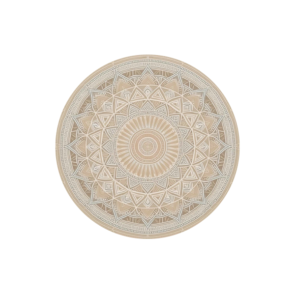 INDIVIDUALES REDONDO MANDALA GRIS