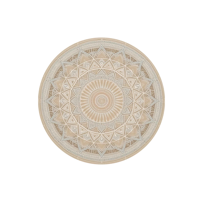 INDIVIDUALES REDONDO MANDALA GRIS