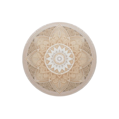 INDIVIDUALES REDONDO MANDALA FLOR BLANCA